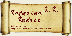 Katarina Kudrić vizit kartica